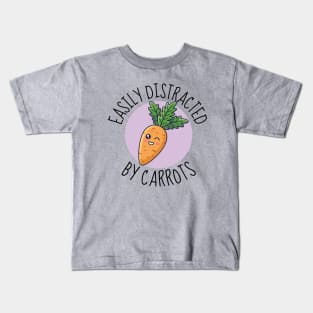 Easily Distracted By Carrots Funny Kids T-Shirt